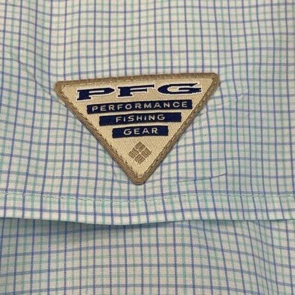 Columbia PFG Men's Sky Blue 100%Cotton Collared Button Down Casual Shirt Size XL - Picture 8 of 12